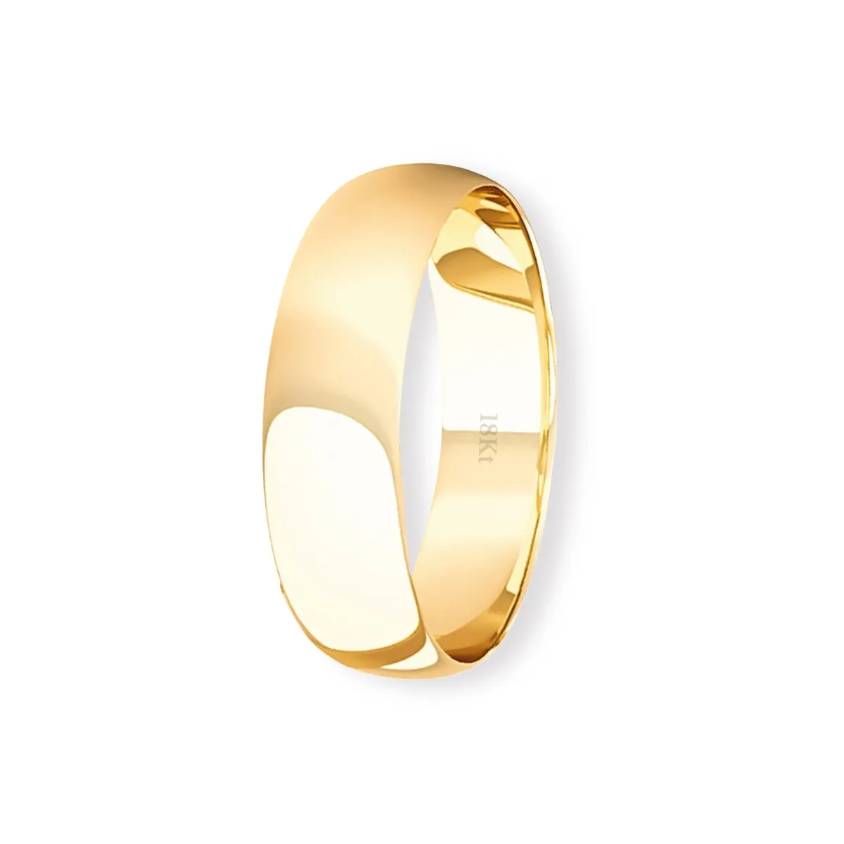 JB JOYAS BARON - Argolla Matrimonio de Oro Amarillo 18kt Inglés Vicenza de 4,0mm
