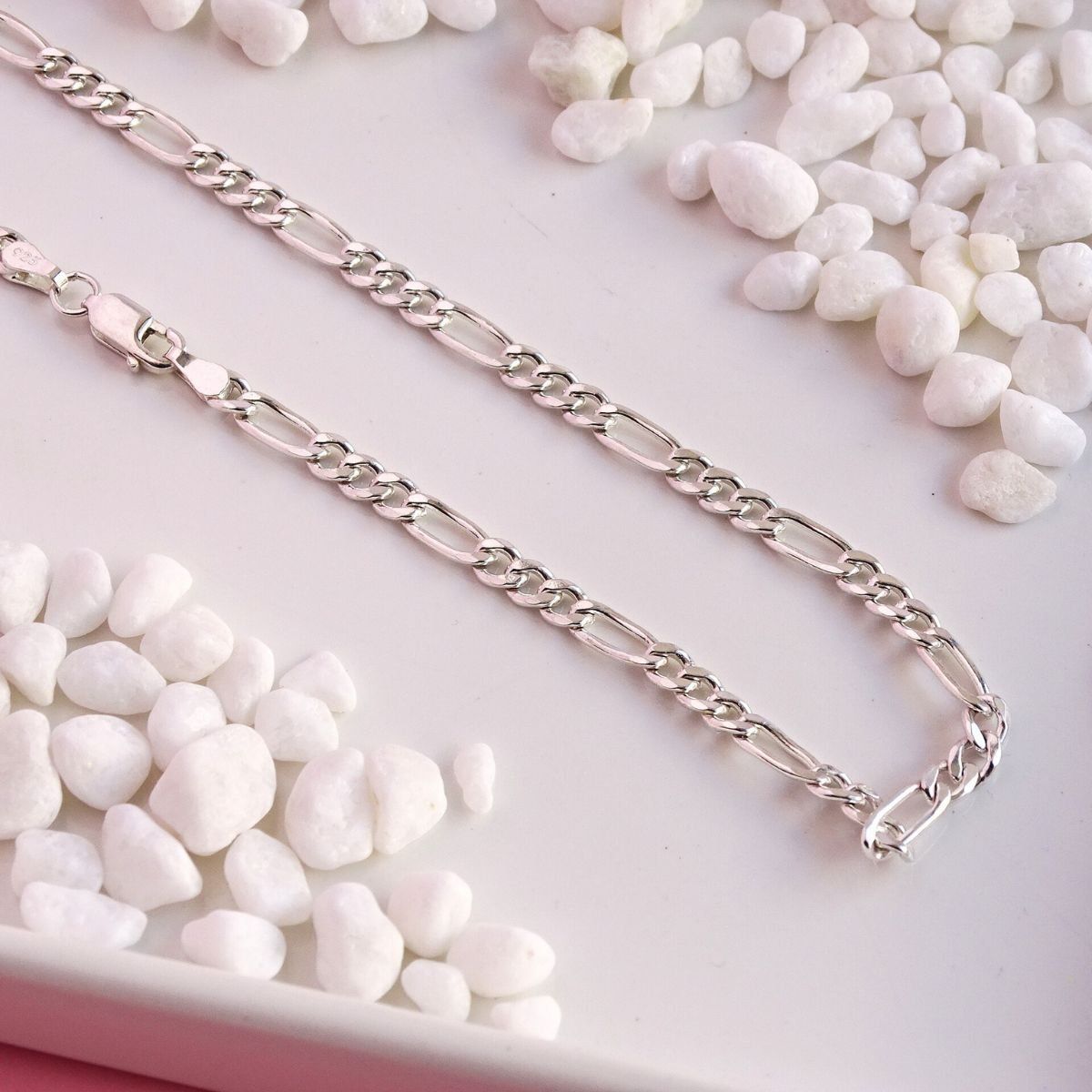 MABELITA - Cadena De Plata 925 Fígaro G 60cm