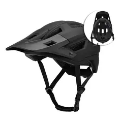 GENERICO - Casco Adulto Mtb Con Visera Desmontable Ciclismo Negro