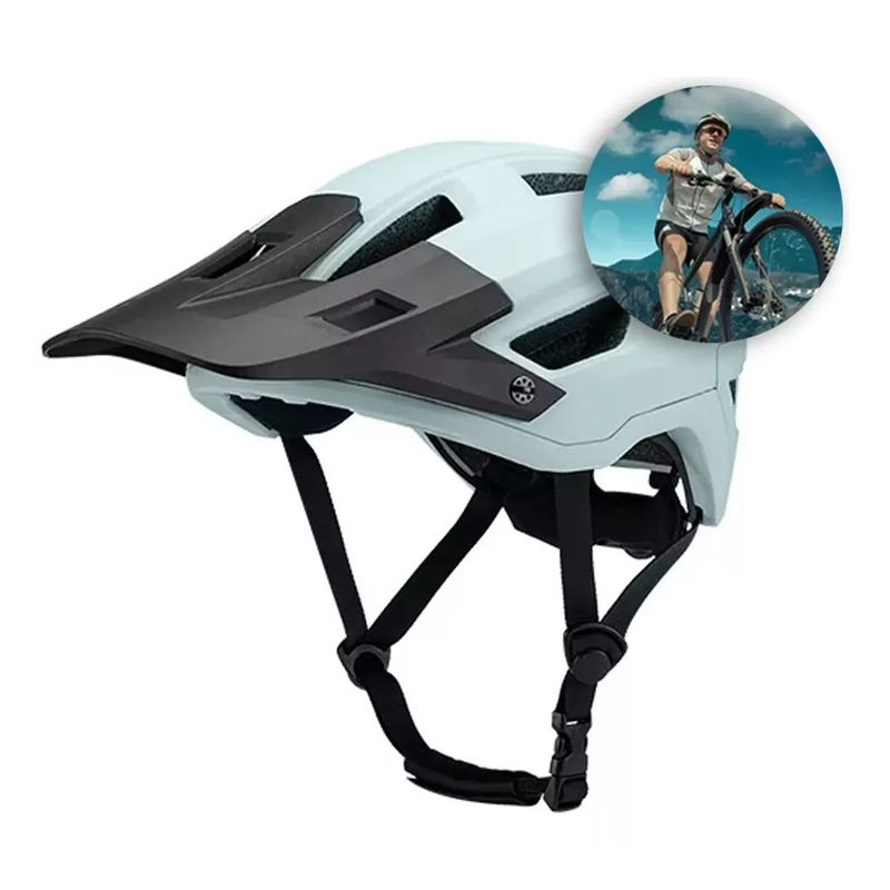 GENERICO - Casco Adulto Mtb Con Visera Desmontable Ciclismo Blanco