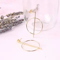 MABELITA - Aros De Plata Con Baño de Oro Circulo Áureo