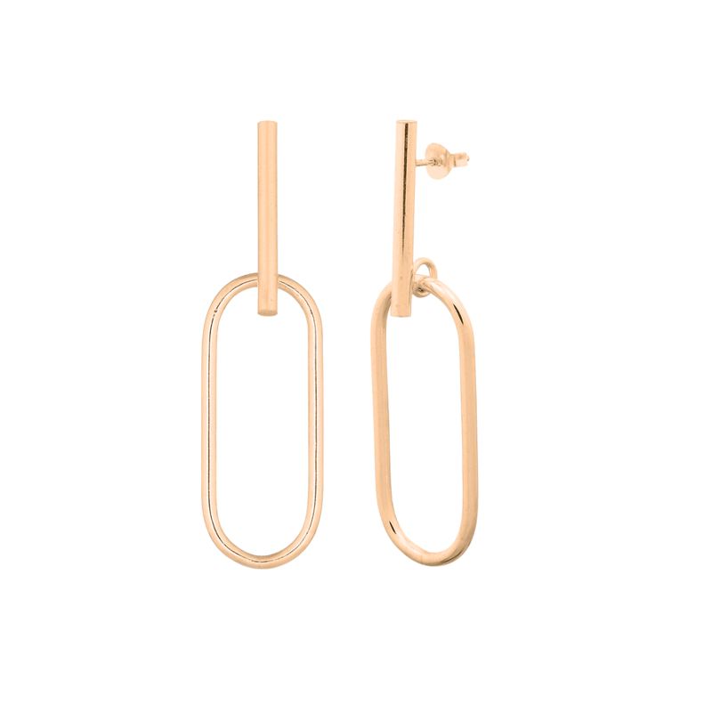 MABELITA - Aros De Plata Con Baño de Oro Clic