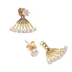 MABELITA - Aros De Plata Con Baño de Oro Compuesto Brillo