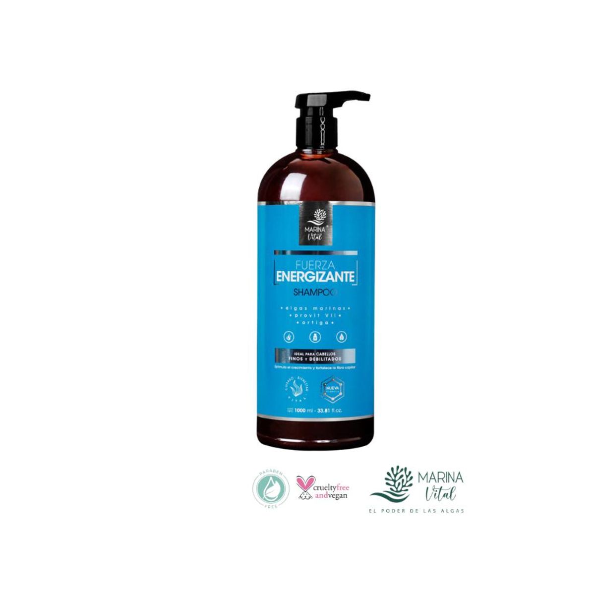 MARINA VITAL - Shampoo Fuerza Energizante Marina Vital 1000 ml MARINA VITAL
