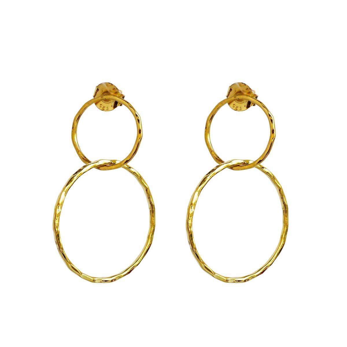 MABELITA - Aros De Plata Con Baño de Oro Aros Doble