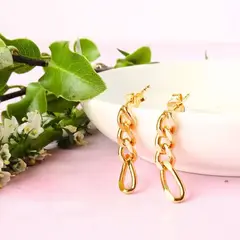 MABELITA - Aros De Plata Con Baño de Oro Figaro