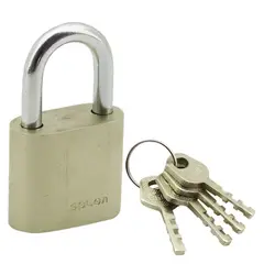OEM - Set x 2 CANDADO 30 MM SPLON GRIS TOP SECURITY