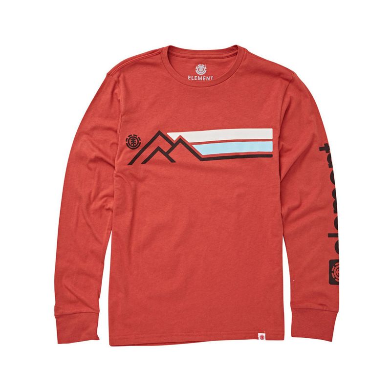 ELEMENT - Polera M/L Niño Sierra Boy Ls Rojo ELEMENT