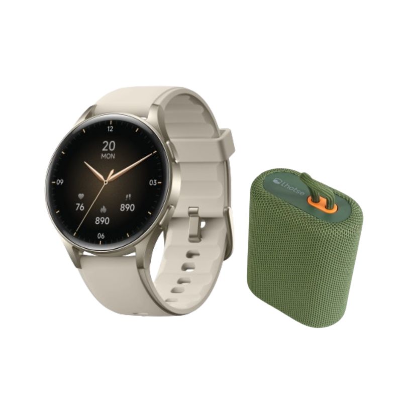 LHOTSE - Pack Smartwatch Lhotse Vibe 05 Cream + Parlante Verde