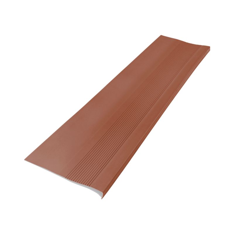 QRUBBER - Grada Pvc Estriada (café) 3mm X 120cm X 30cm QRubber