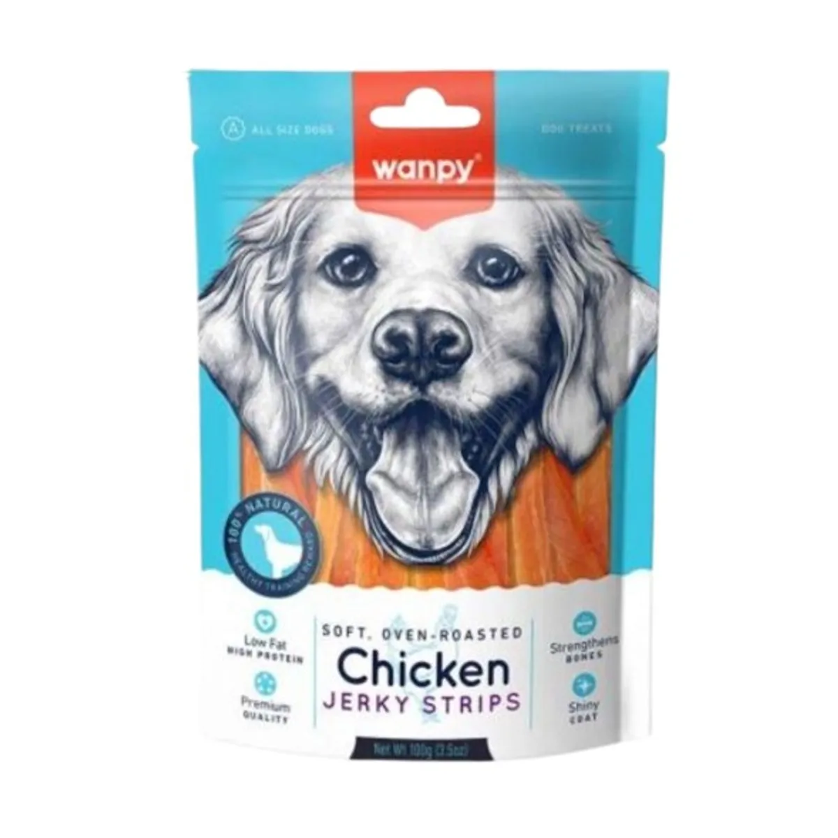 GENERICO - Wanpy Soft Chiken Jerky Strips Dog 100 gr