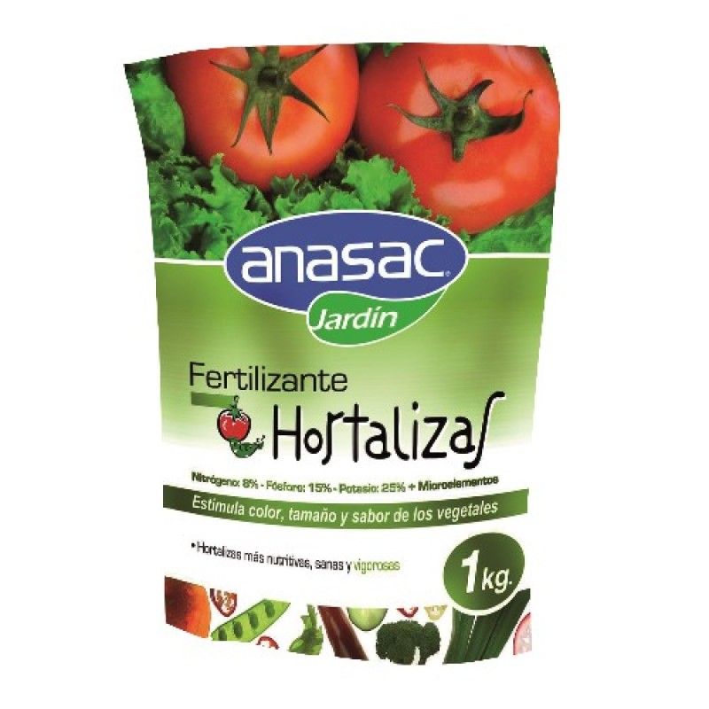 ANASAC - Fertilizante De Hortalizas 8-15-25 Granulado 1 Kg Anasac
