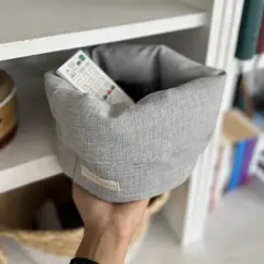 CASA CECILIA - Canasto Rústico Gris Claro