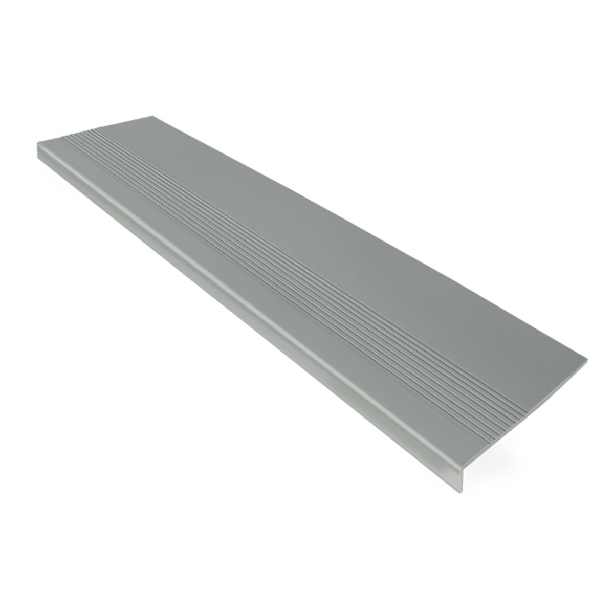 QRUBBER - Grada Pvc Estriada Gris 300cm x 30cm QRubber