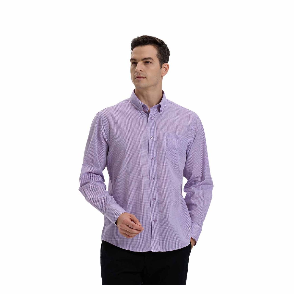 FASHION'S PARK - Camisa Hombre Fantasía Lila Fashion's Park