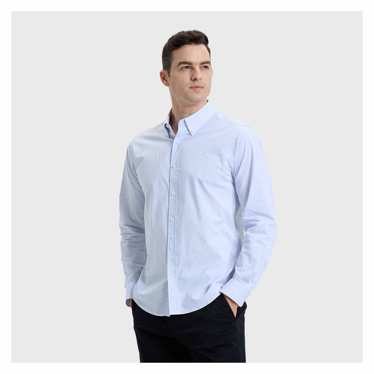 FASHION'S PARK - Camisa Hombre Slim Fit Rayas Azul Claro Fashion's Park