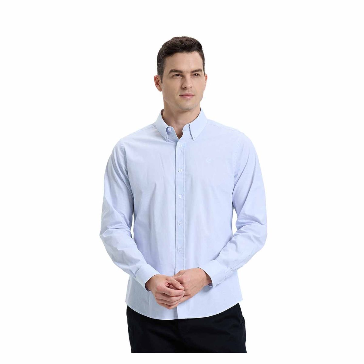 FASHION'S PARK - Camisa Hombre Slim Fit Rayas Azul Claro Fashion's Park