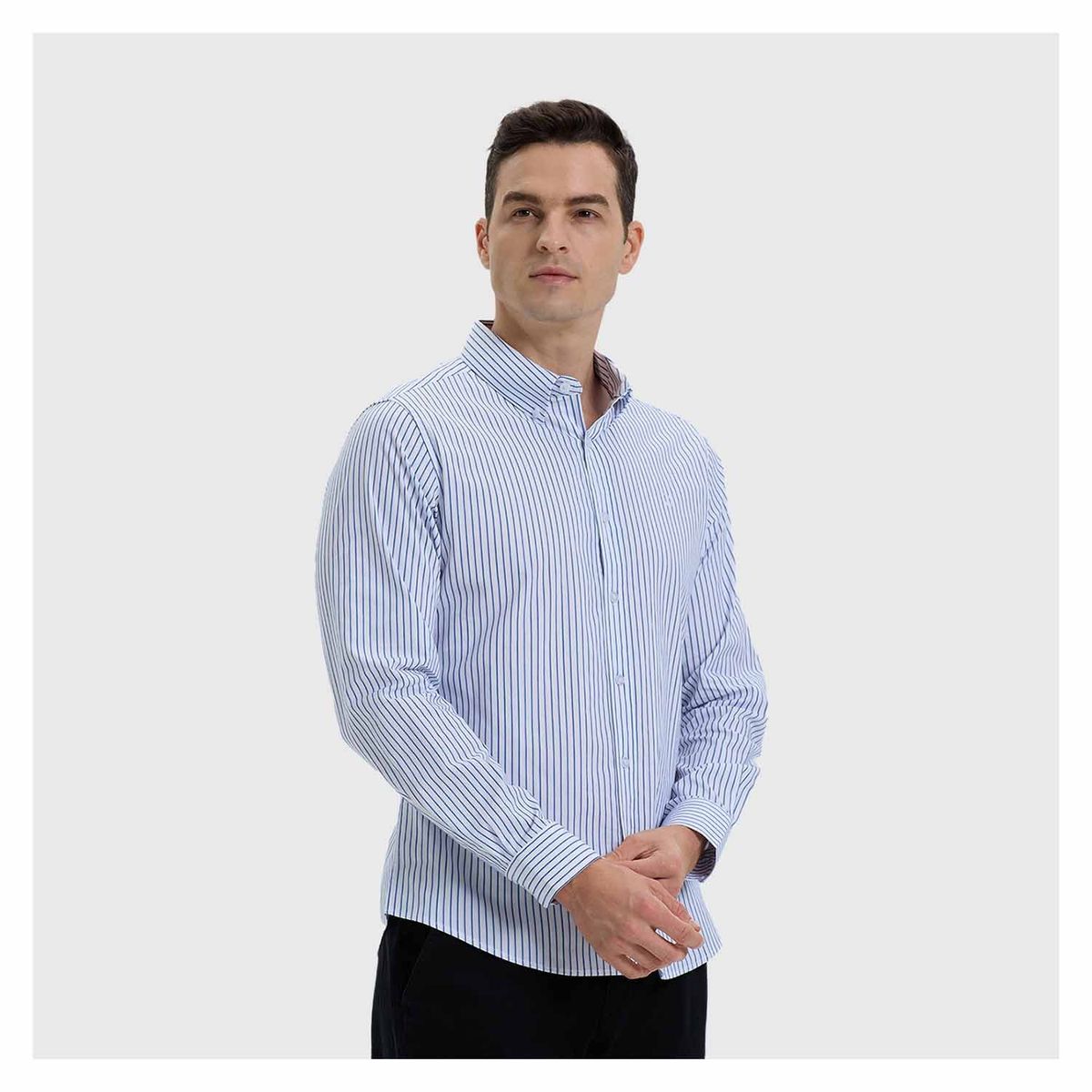 FASHION'S PARK - Camisa Hombre Slim Fit Rayas Blanco Fashion's Park