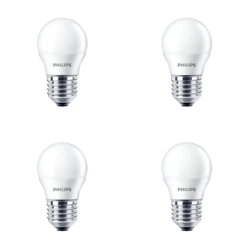 PHILIPS - Set 4 Ampolletas Pequeñas Philips Led G45 4W E27 Luz Calida 350 Lm
