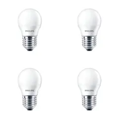 PHILIPS - Set 4 Ampolletas Pequeñas Led G45 4W E27 Luz Calida 350 Lm
