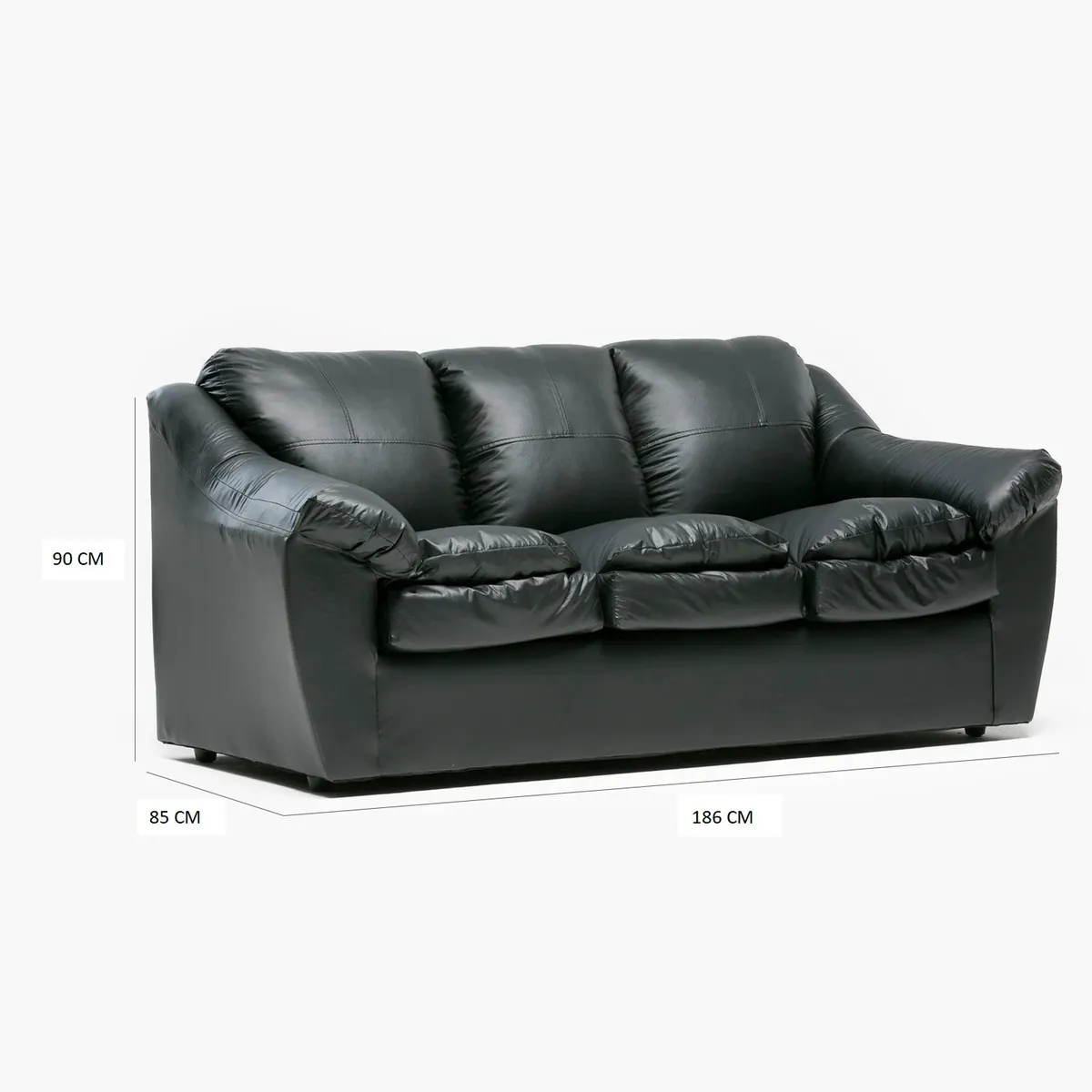 CABSUR - SOFA GALICIA 3CPOS NEGRO