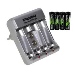 GENERICO - Cargador De Pilas Aa Aaa 9v +4 Batererias Aa Recargables