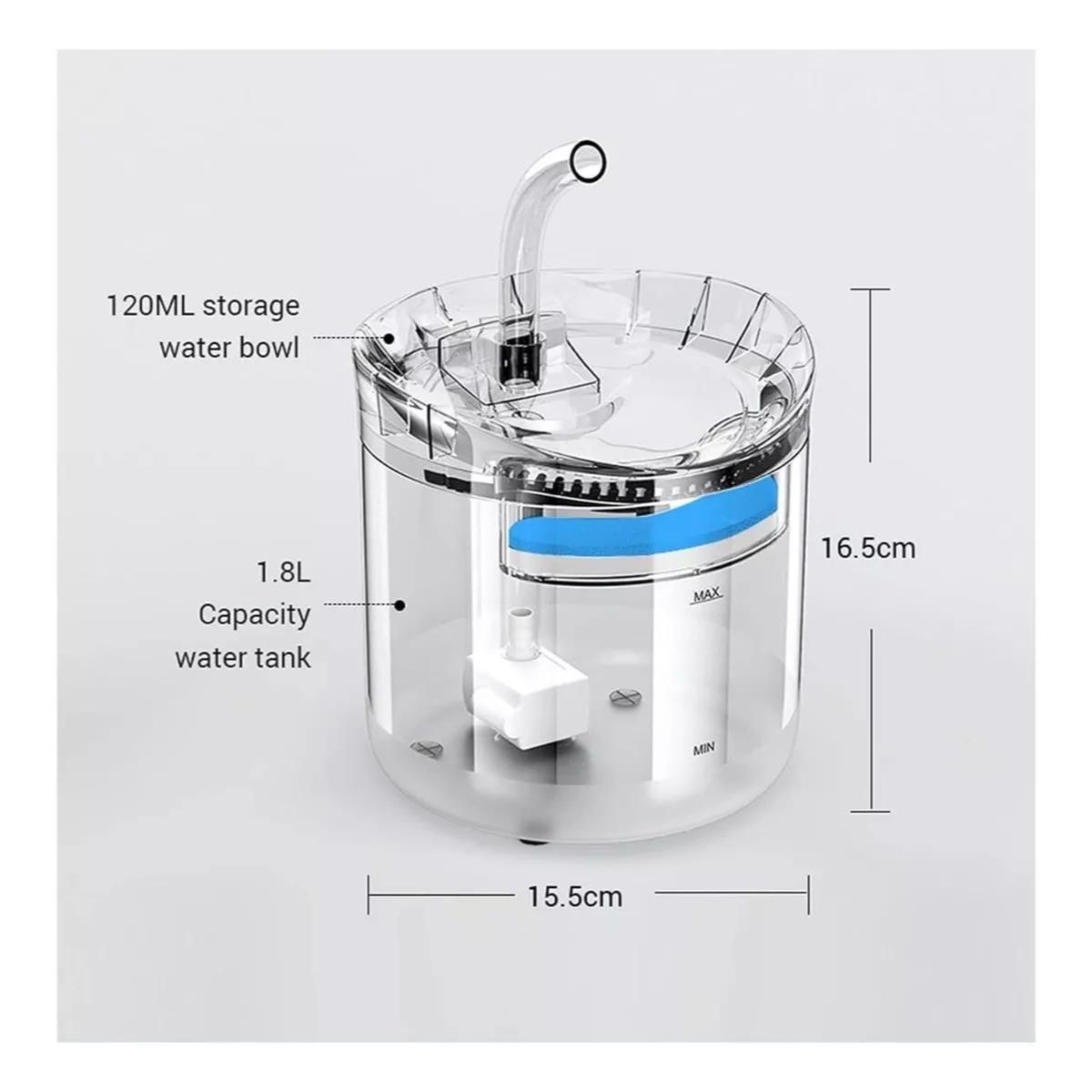 GENERICO - Bebedero De Agua Automatico Gatos Perros Dispensador