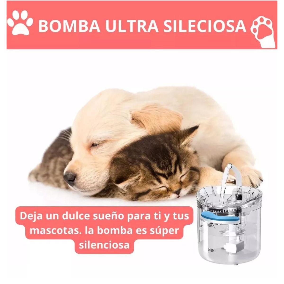 GENERICO - Bebedero De Agua Automatico Gatos Perros Dispensador