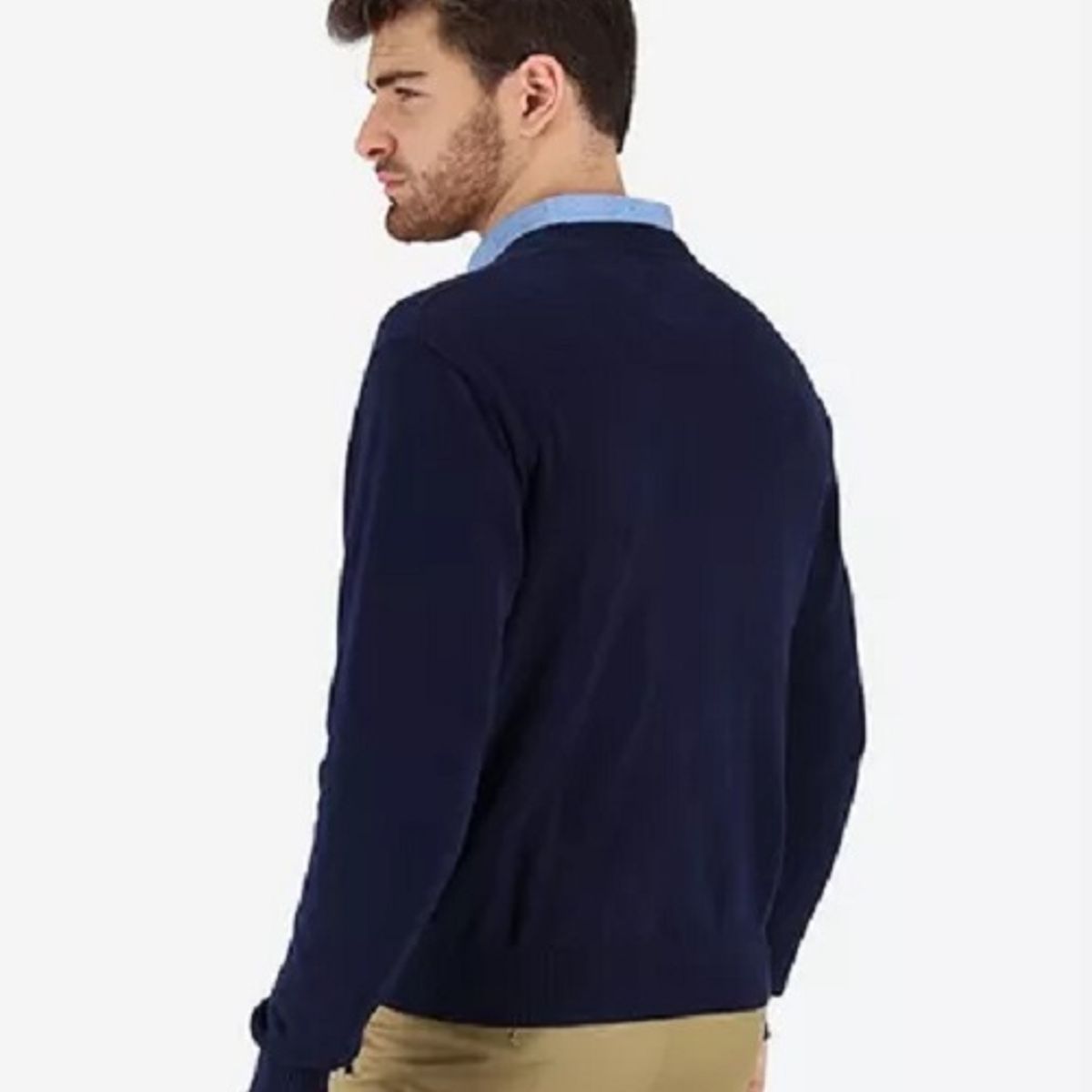 JAYSON - Sweater Manga Larga Ejecutivo Hombre Cuello En V clasico