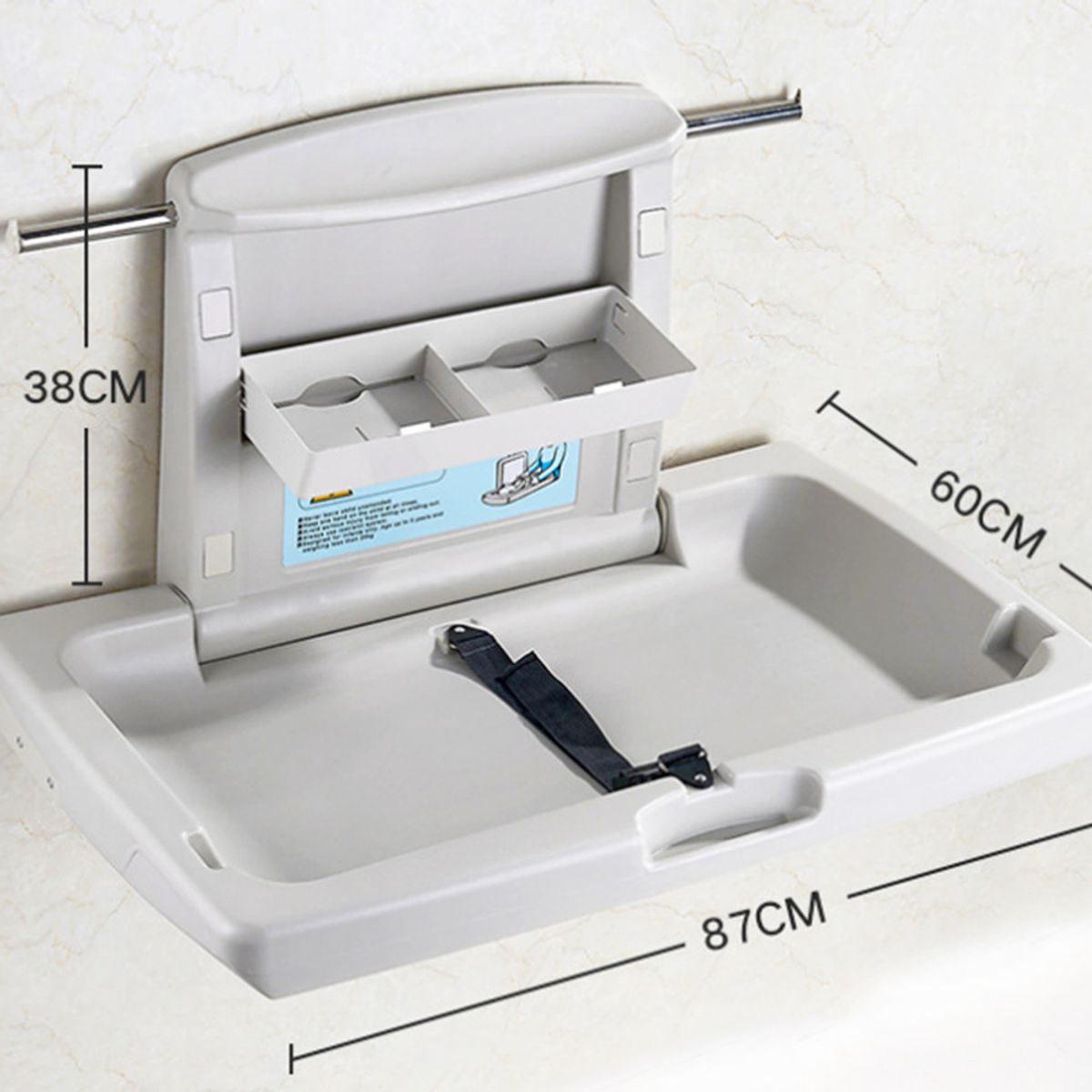 U BUY - Cambiador Mudador De Pañales De Bebé Horizontal Baño