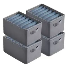 TNAKIEX - 4pzs Organizador De Ropa De Armario Para Jeans Con 7 Rejilla