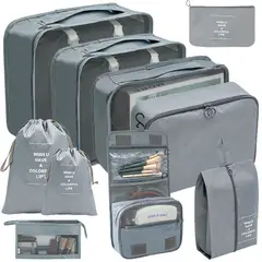 GENERICO - Set 10 Bolsas Organizadora De Maletas Para Viaje Impermeable