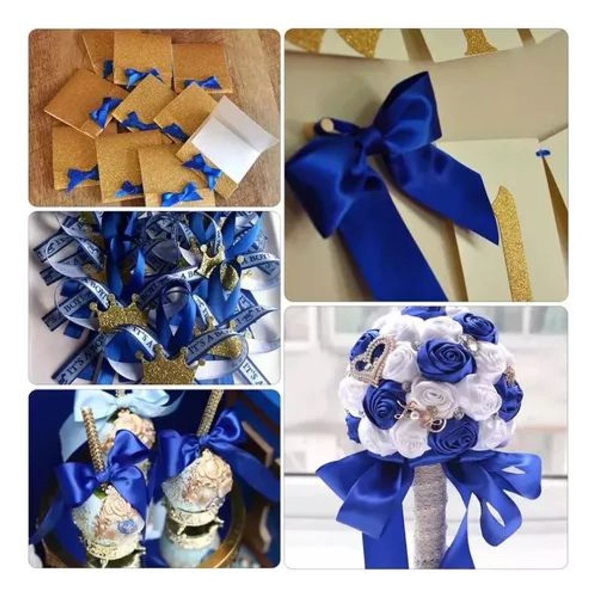 TNAKIEX - 12 Rollos De Cinta De Tela De Satén De 4 Cm X 264 M