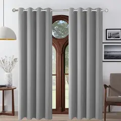 BLUEDREAMER - Cortina opaca 140x220 cm gris aislamiento térmico