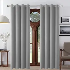 BLUEDREAMER - Cortina opaca 140x220 cm gris aislamiento térmico