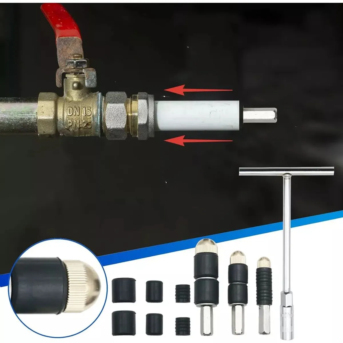 KUANGYE - Obturador De Agua Para Ppr 1/2 3/4 Y 1