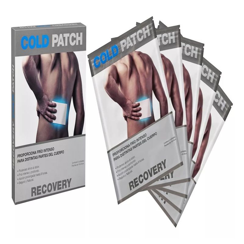 RECOVERY - PARCHES FRIO PARA TODO TIPO DE LESIONES DESINFLAMA X 5 UNIDAD