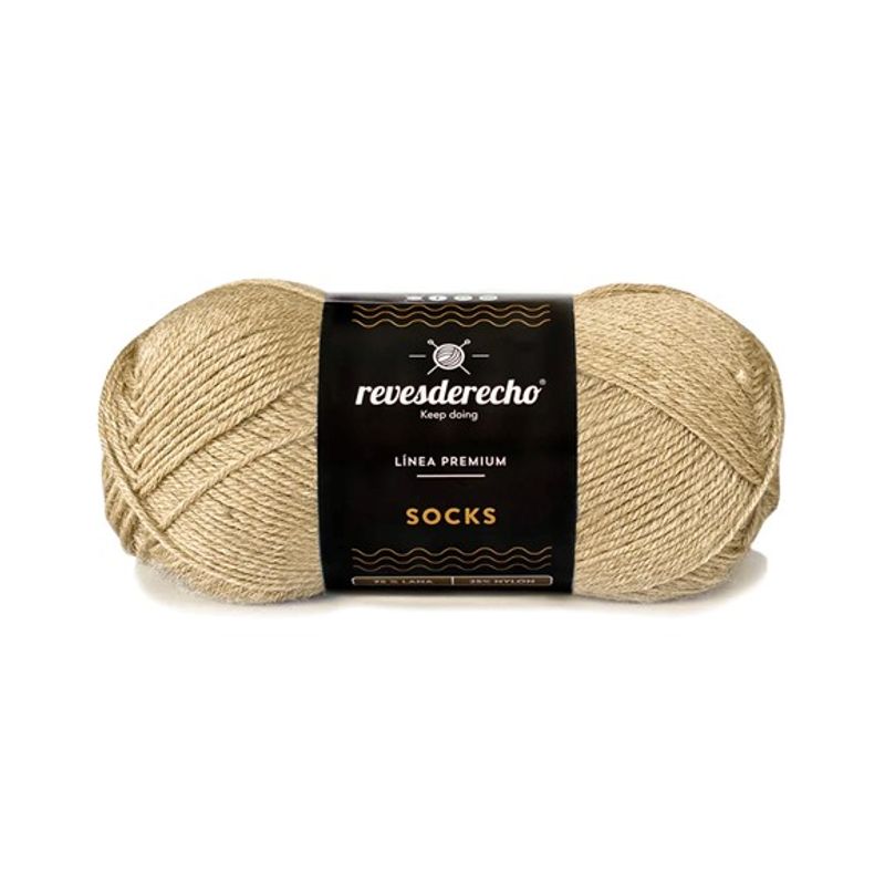 REVESDERECHO - Socks Lana para Calcetines 50 grs Beige (005)