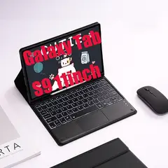 SHARGE - Teclado y Ratón BT Galaxy Tab S9 11in Backlight Tocar Ñ-Negro