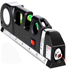 GENERICO - Cinta Métrica Regla Nivel Láser Horizontal Level Pro 3 Modos