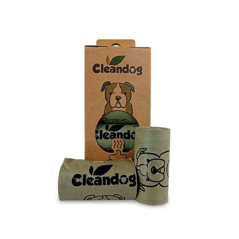 CLEAN - Cleandog Bolsas Biodegradables Fecas Perro 8 Rollos
