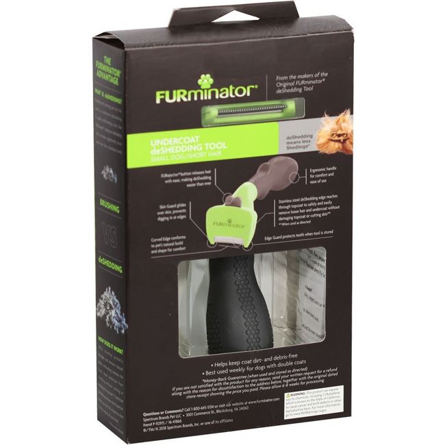 FURMINATOR - Cepillo Furminator Para Perro Pequeño de Pelo Corto