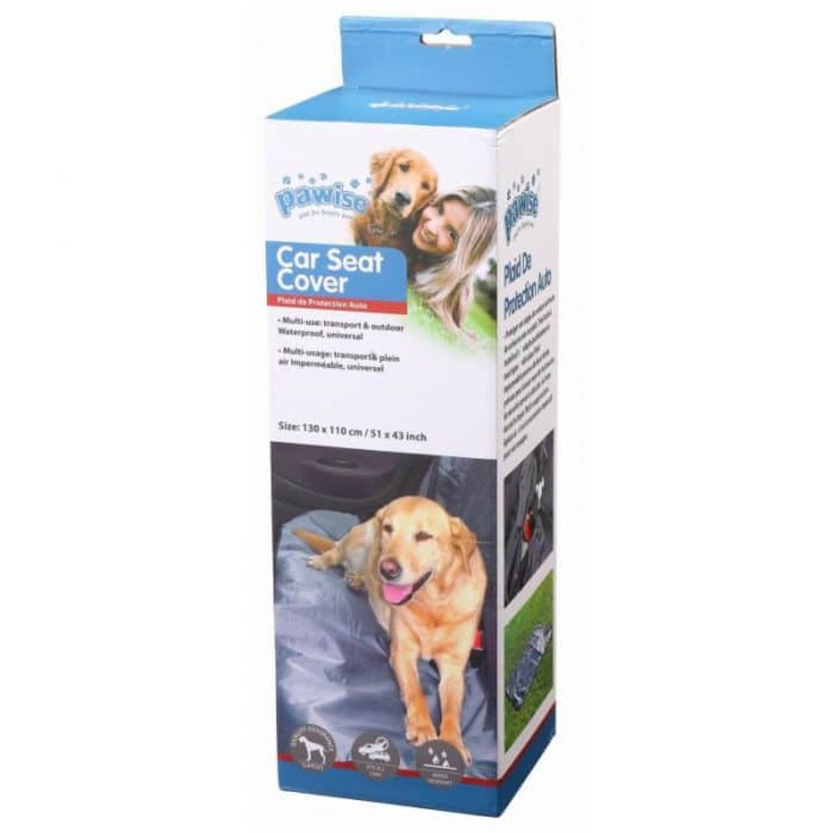 PAWISE - Cubre Asiento Impermeable Pawise Para Transporte Mascotas