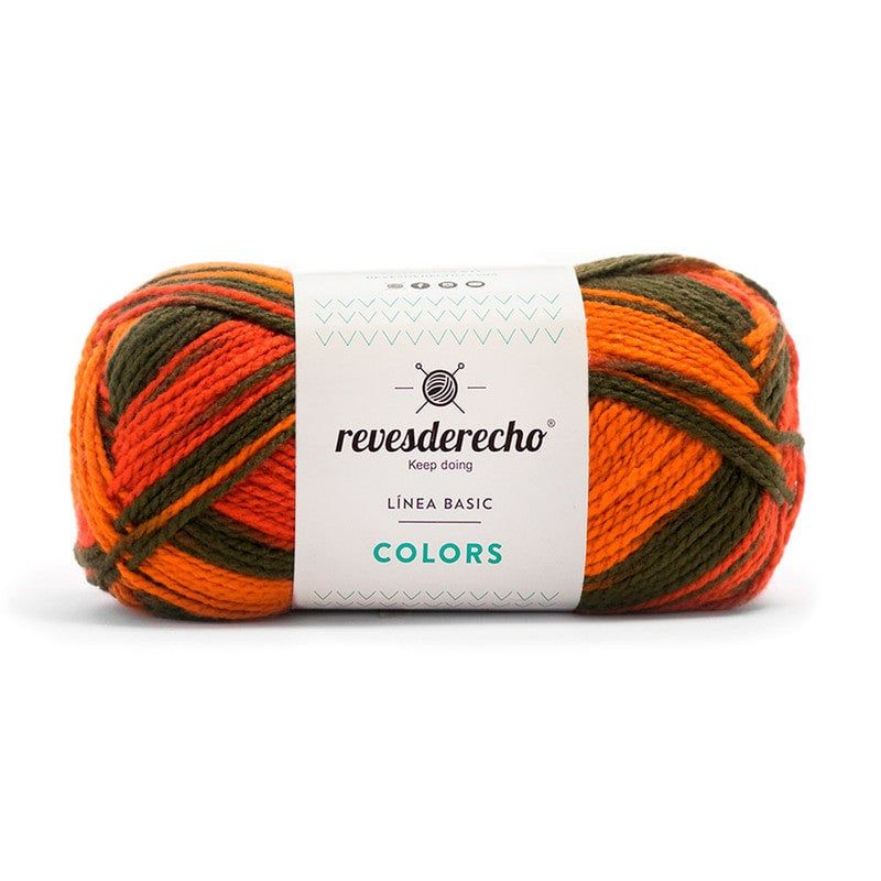 REVESDERECHO - Lana Colors Mix 100grs - Verde Musgo 0004