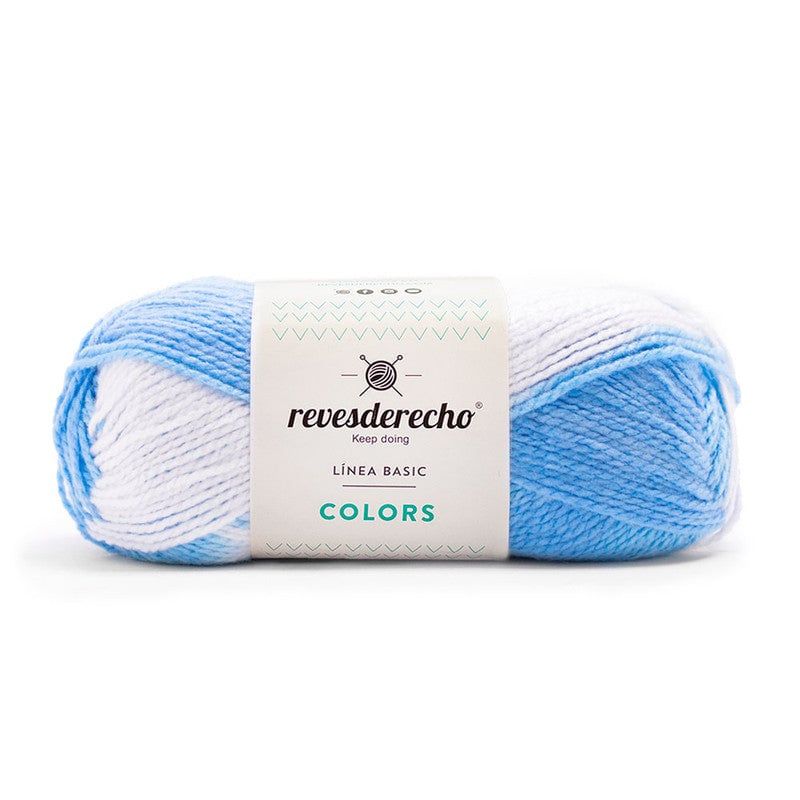 REVESDERECHO - Lana Colors Mix 100grs - Celeste 0005