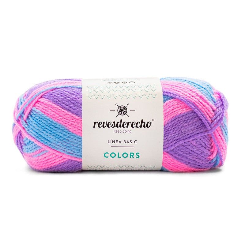 REVESDERECHO - Lana Colors Mix 100grs - Lila Oscuro 0007