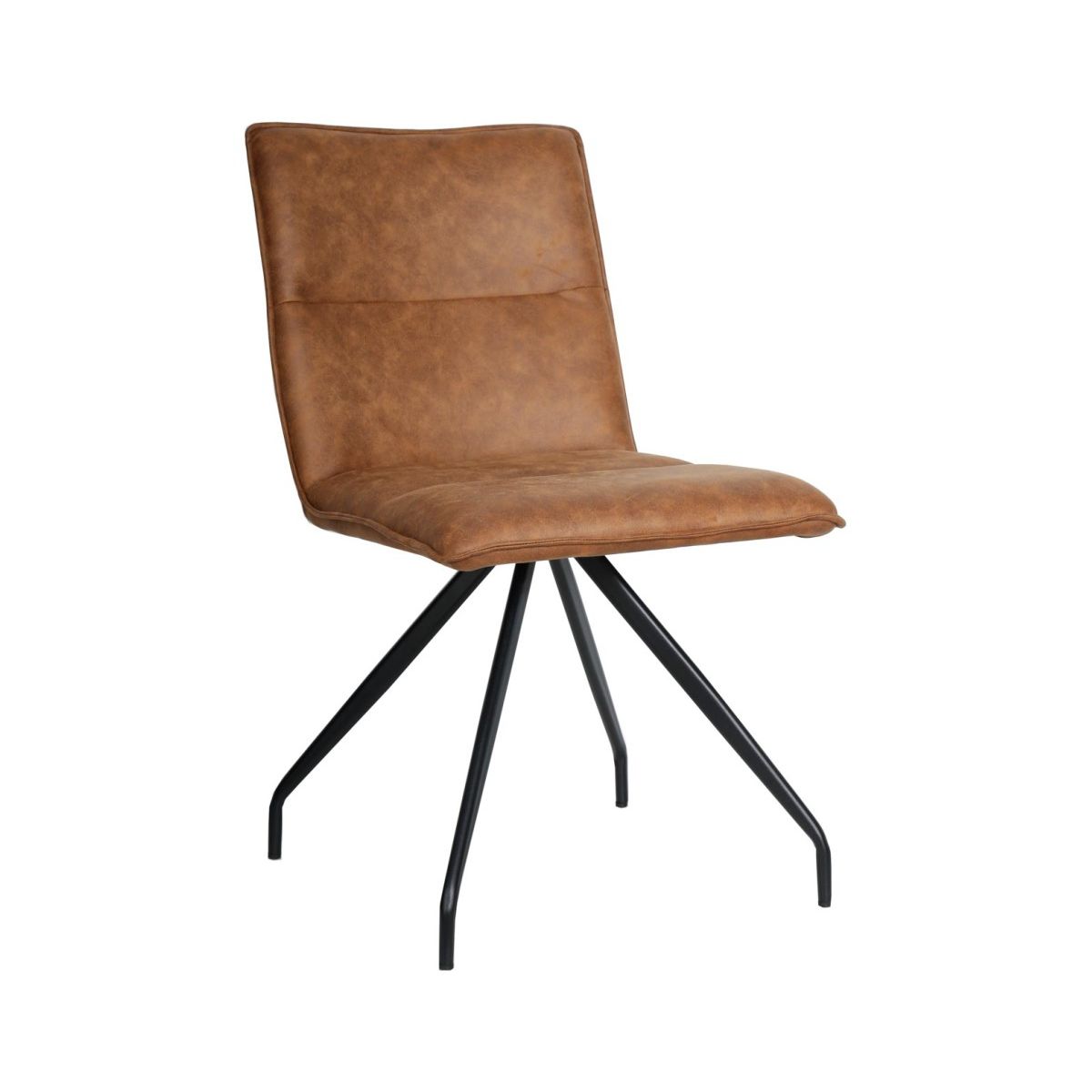 NECTAR - Silla Church Caramelo con Base Metálica Moderna y Elegante