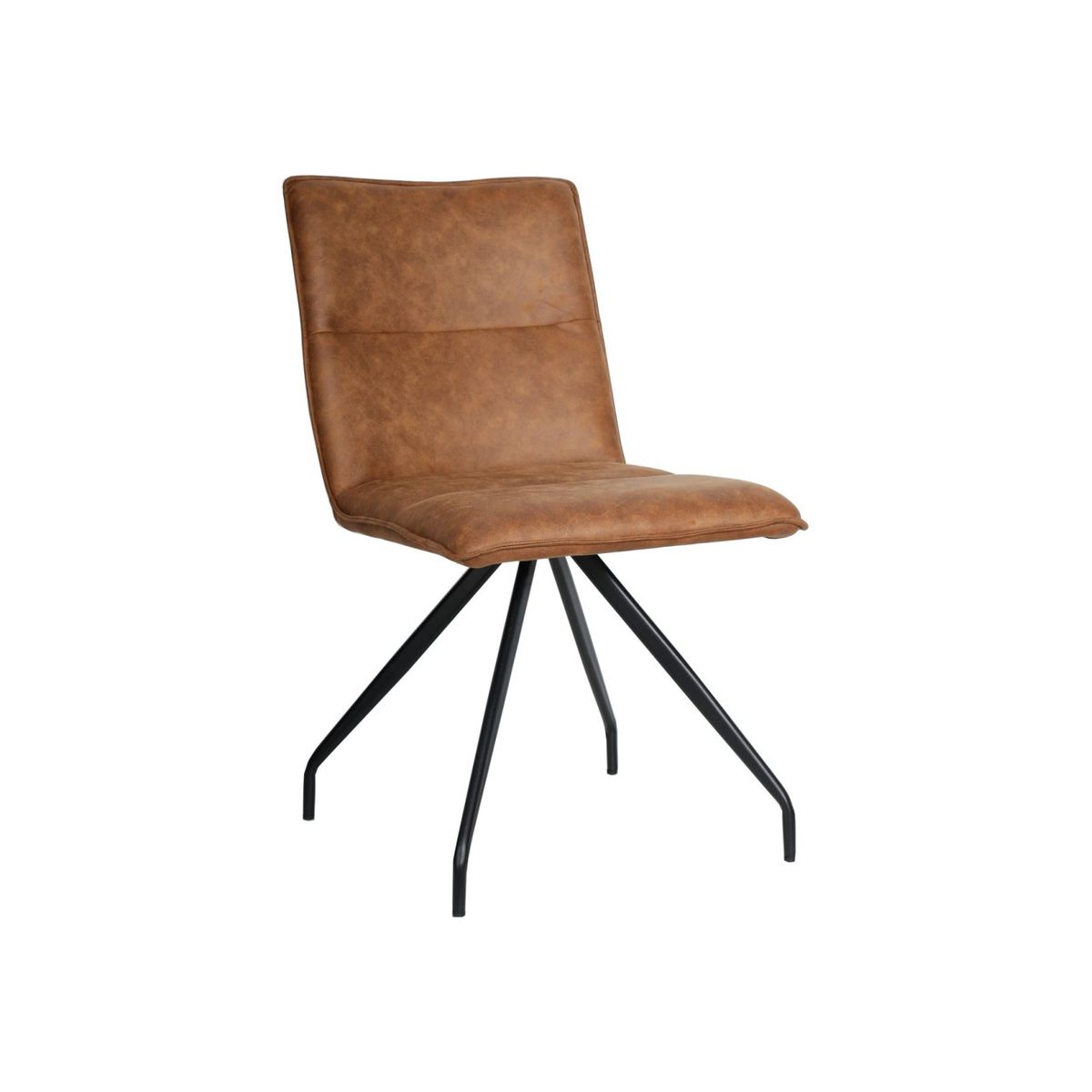 NECTAR - Silla Church Caramelo con Base Metálica Moderna y Elegante