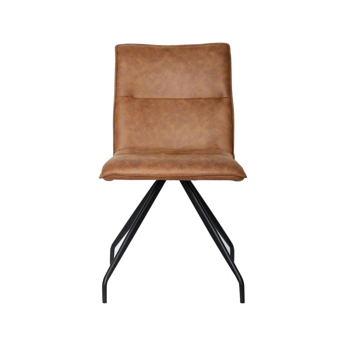 NECTAR - Silla Church Caramelo con Base Metálica Moderna y Elegante