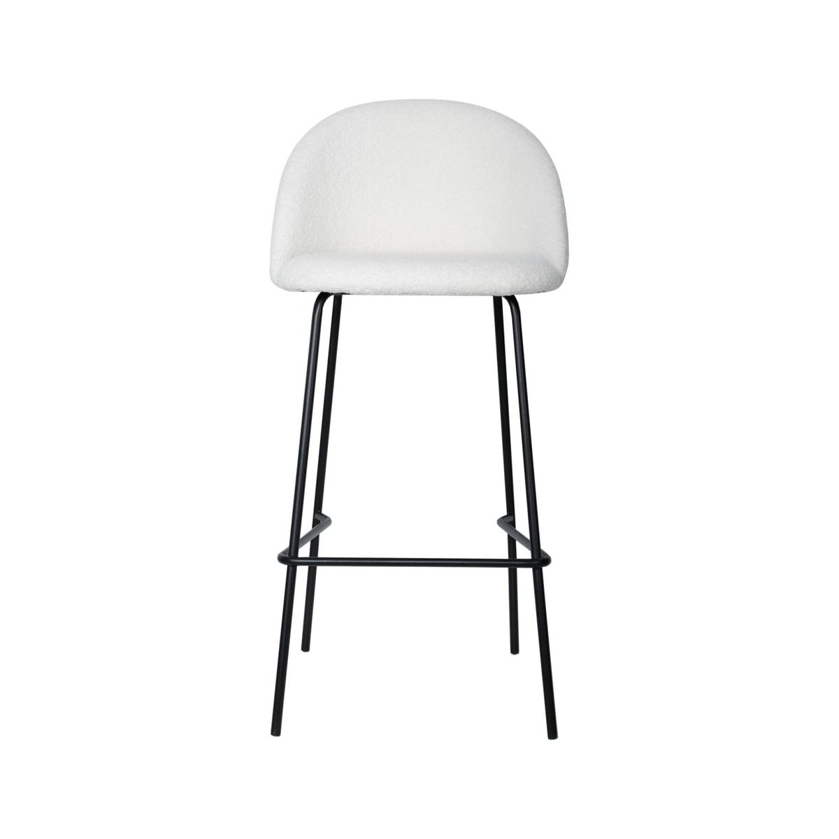 NECTAR - Silla de Bar Baker Velvet Blanca